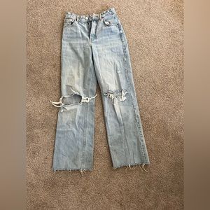 Zara High Waisted Wide Leg Jeans
